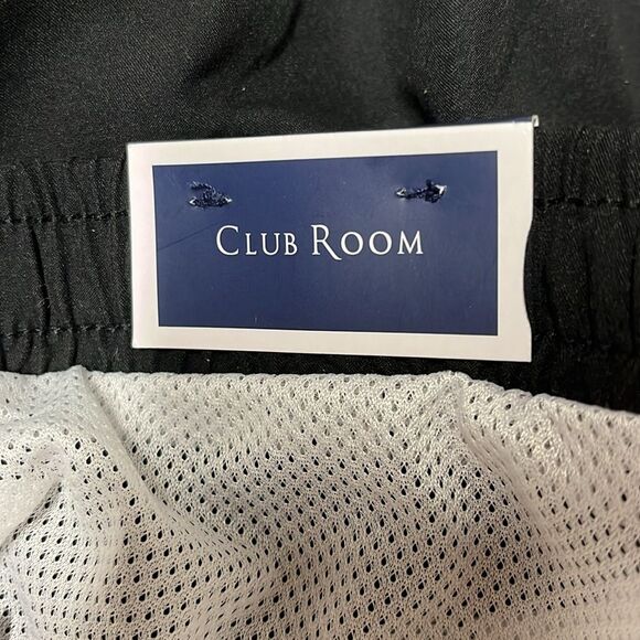 NWT CLUB ROOM | Men's Deep Black Quick-Dry Performance Solid 5" Swim Trunks M - Picture 5 of 6